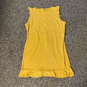 Yellow Polka Dot Ruffle Hem Skirt